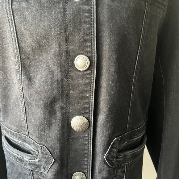 🖤FDJ French Dressing Denim Jacket - Unique Button Detail - Sz M - Picture 2 of 15